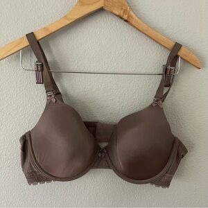 Paramour Felina Bra Brown Gorgeous Memory Foam Convertible Contour 40C